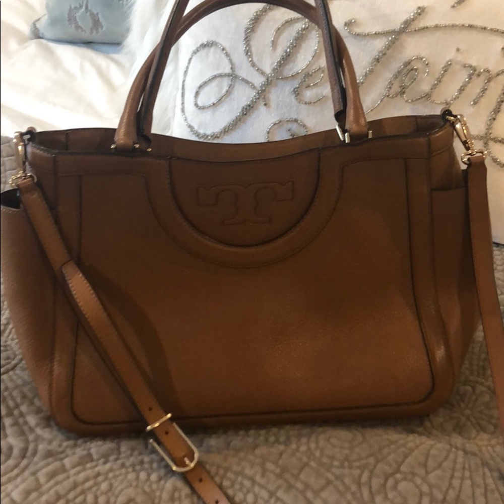 Tory Burch brown leather satchel